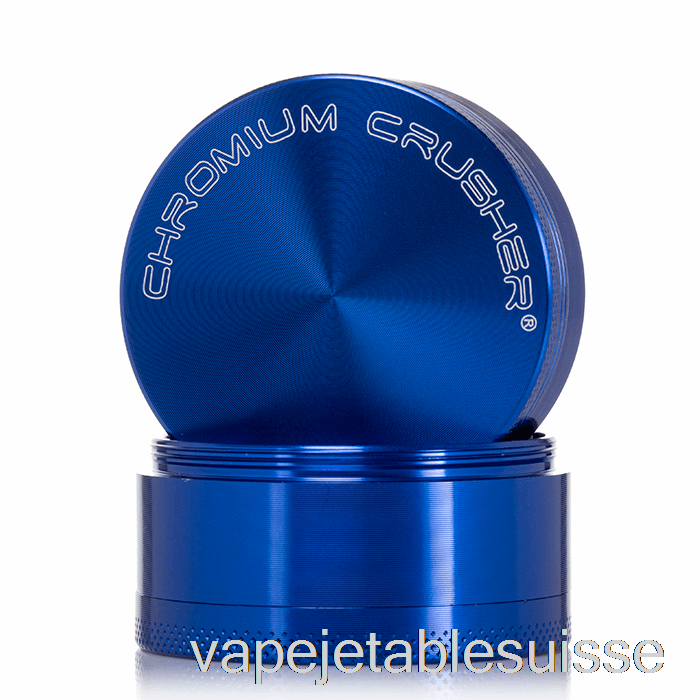 Vape Suisse Chrome Crusher 2.2inch Broyeur 4 Pièces Bleu